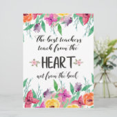 Beste leraar Appreciezer citaat Dank je cadeau Kaart (Staand voorkant)