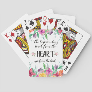 Beste leraar Appreciezer citaat Dank je cadeau Pokerkaarten