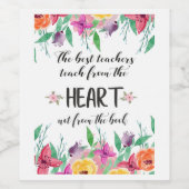 Beste leraar Appreciezer citaat Dank je cadeau Wijn Etiket (Enkel label)