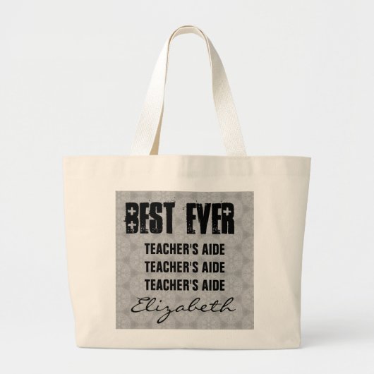 Beste leraar-assistent, elke zinking grijs C531 Grote Tote Bag (Voorkant)