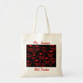 Beste leraar canvas tas, cupcakes, bedankt tote bag (Voorkant)