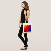 Beste leraar canvas tas, regenboog, bedankt tote bag (Voorkant (model))