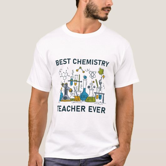 Beste leraar chemie ooit t-shirt (Voorkant)