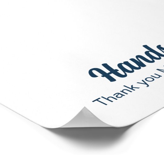 Beste Leraar Custom Handprint Art Sjabloon Poster (Hoek)