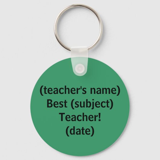 Beste leraar! -dleutelhanger sleutelhanger (Voorkant)