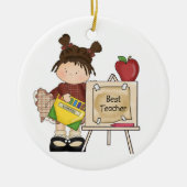 Beste leraar Easel Keramisch Ornament (Voorkant)