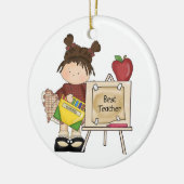 Beste leraar Easel Keramisch Ornament (Links)