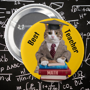 Beste leraar einde termijn School Waardering Ronde Button 5,7 Cm