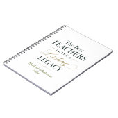 Beste Leraar Erfenis Notitieboek (Linkerzijde)
