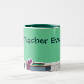 Beste leraar Ever-Mok Tweekleurige Koffiemok (Center)