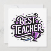Beste leraar feestdagenkaart (Voorkant)