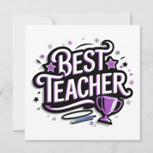 Beste leraar feestdagenkaart