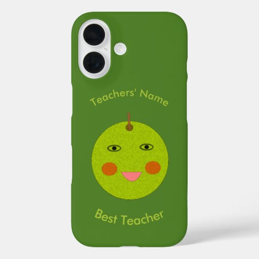 Beste Leraar Gelukkig Appel Aangepaste Naam Case-Mate iPhone Case (Achterkant)
