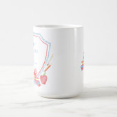 Beste leraar Gingham School Crest Koffiemok (Center)