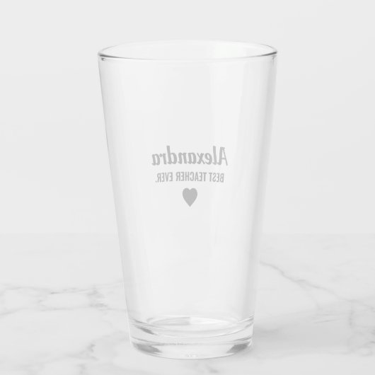 Beste Leraar Glas (Achterkant)