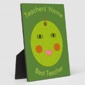 Beste Leraar Happy Apple Aangepaste Plaquette Fotoplaat (Zijkant)