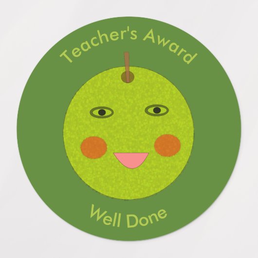 Beste Leraar Happy Apple Aangepaste Prijs Labels (Design 1)