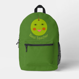 Beste leraar Happy Apple Bedrukte Rugzak