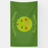 Beste leraar Happy Apple Custom Banner (Verticaal)
