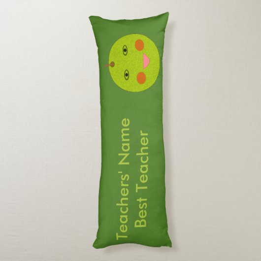 Beste leraar Happy Apple Custom Body Pillow Lichaamskussen (Achterkant (Verticaal))
