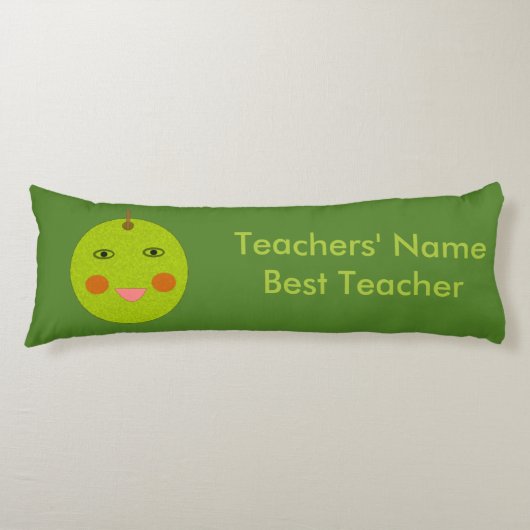 Beste leraar Happy Apple Custom Body Pillow Lichaamskussen (Voorkant)