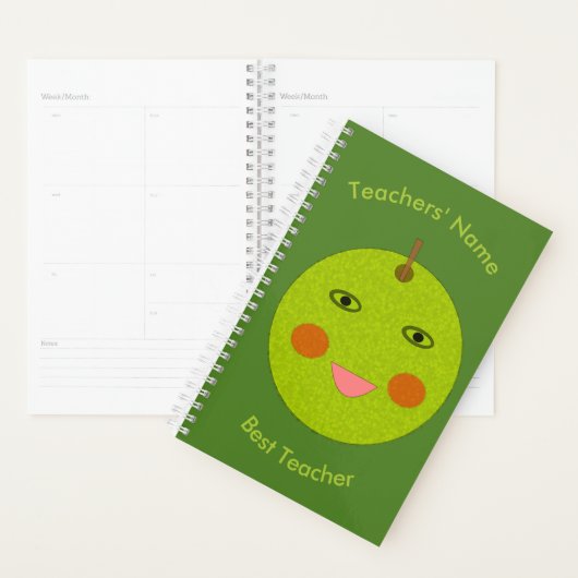 Beste leraar Happy Apple Custom Planner (Display)
