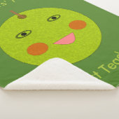 Beste leraar Happy Apple Custom Sherpa Blanket Deken (3/4)