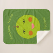 Beste leraar Happy Apple Custom Sherpa Blanket Deken (Voorkant (horizontaal))