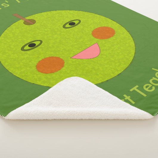 Beste leraar Happy Apple Custom Sherpa Blanket Sherpa Deken (3/4)