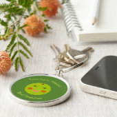 Beste leraar Happy Apple Custom Sleutelhanger (Zijkant)