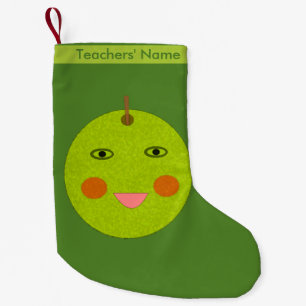 Beste leraar Happy Apple Custom Stocking Kleine Kerstsok