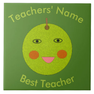 Beste leraar Happy Apple Custom Tegel Tegeltje