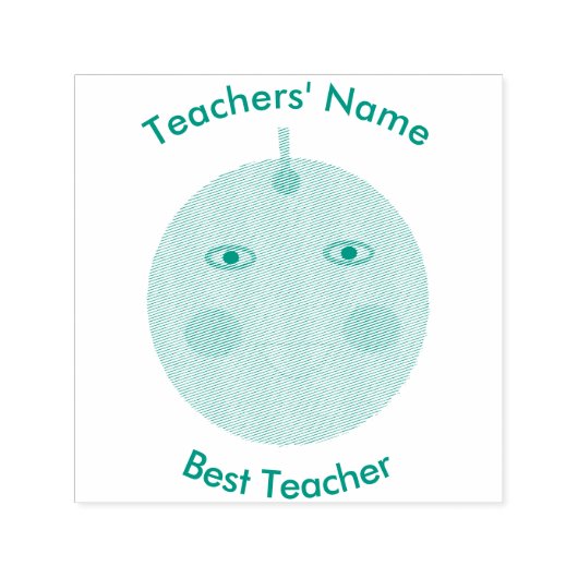 Beste leraar Happy Apple Custom Zelfinking Zelfinktende Stempel (Design)