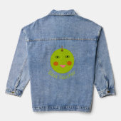 Beste leraar Happy Apple Denim Jacket (Achterkant)