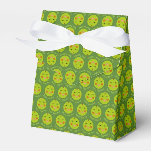 Beste Leraar Happy Apple Favor Box Bedankdoosjes (Voorkant Zijde)