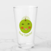 Beste leraar Happy Apple Glas (Achterkant)