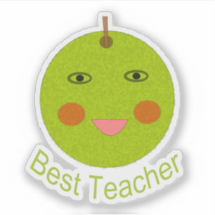 Beste leraar Happy Apple in de vorm Sticker