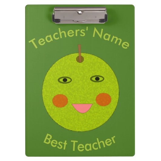 Beste leraar Happy Apple-klembord Klembord (Voorkant)