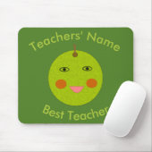 Beste leraar Happy Apple Mousepad Muismat (Met muis)