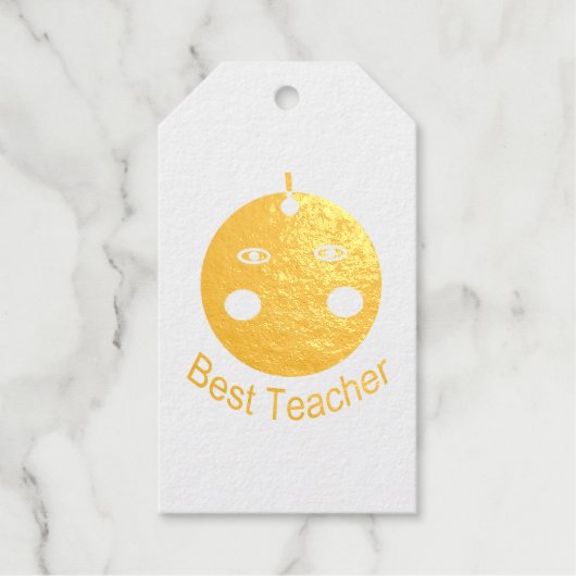Beste leraar Happy Apple, op maat Cadeaulabels (Voorkant)