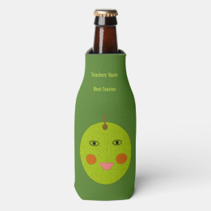Beste leraar Happy Apple, op maat Flesjeskoeler