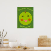 Beste leraar Happy Apple-Poster Poster (Keuken)