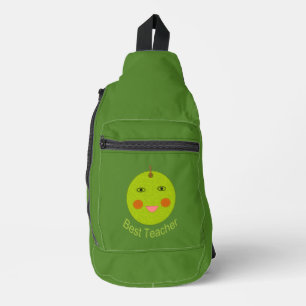 Beste leraar Happy Apple Sling Bag