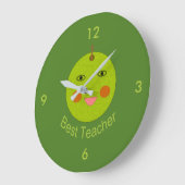 Beste leraar Happy Apple Wall klok (Hoek)