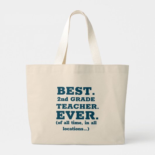 Beste leraar in de tweede klas grote tote bag (Achterkant)