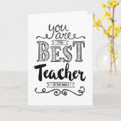 Beste Leraar in de Verjaardag van de Wereld! Kaart (Gele Bloem)