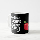 Beste leraar in de wereld galaxy trofee grootste koffiemok (Voorkant links)