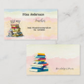 Beste leraar in de wereld Illustratie Visitekaartje (Voorkant / Achterkant)