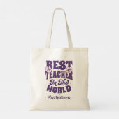 Beste Leraar In De Wereld Leraar Waardering Tote Bag (Achterkant)