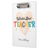 Beste leraar in de wereld op maat klembord (Links)